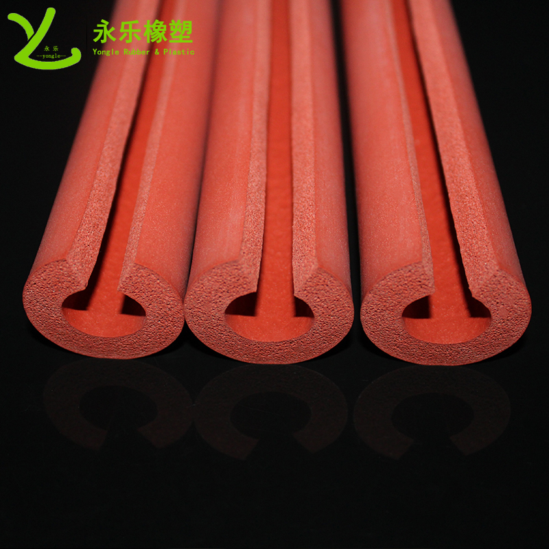 河西開口發(fā)泡硅膠管，耐高溫發(fā)泡硅膠管，保溫發(fā)泡硅膠管，隔熱發(fā)泡硅膠管