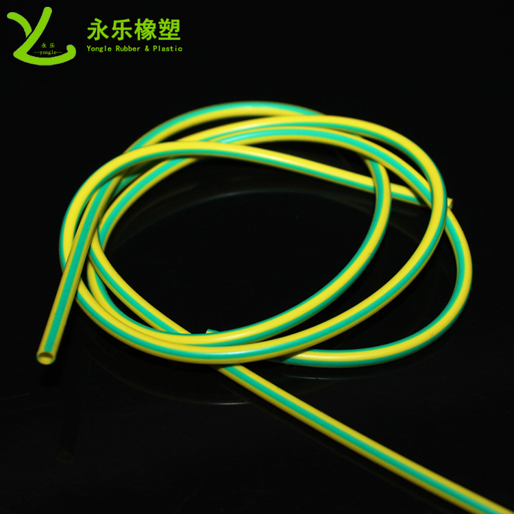 阻燃硅膠管，雙色阻燃硅膠管，黃綠絕緣硅膠管