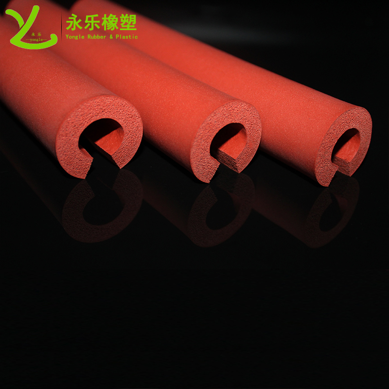 河西開口發(fā)泡硅膠管，耐高溫發(fā)泡硅膠管，保溫發(fā)泡硅膠管，隔熱發(fā)泡硅膠管