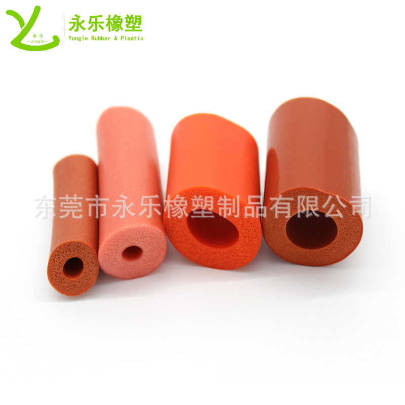 和平高溫低密度發(fā)泡硅膠管 紅色大尺寸發(fā)泡硅膠管 保溫發(fā)泡硅膠管