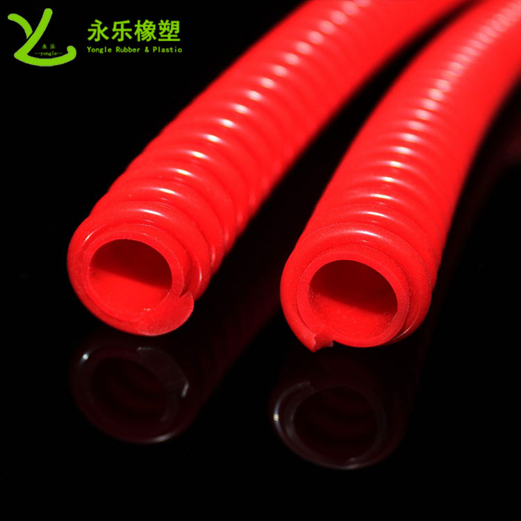 擠出醫(yī)用硅膠波紋管，紅色硅膠波紋管，耐高溫硅膠波紋管