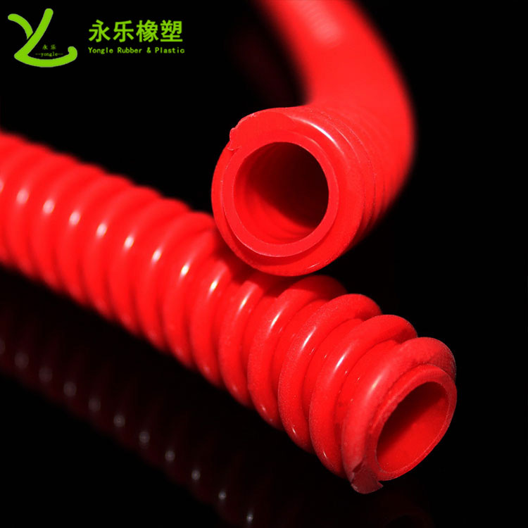 擠出醫(yī)用硅膠波紋管，紅色硅膠波紋管，耐高溫硅膠波紋管