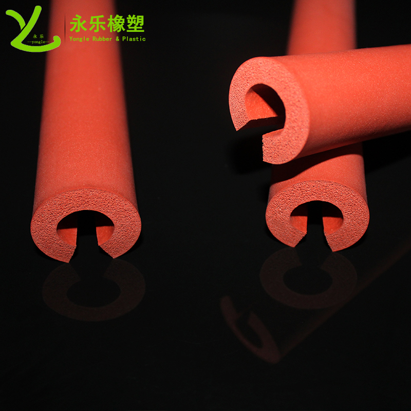河西開口發(fā)泡硅膠管，耐高溫發(fā)泡硅膠管，保溫發(fā)泡硅膠管，隔熱發(fā)泡硅膠管