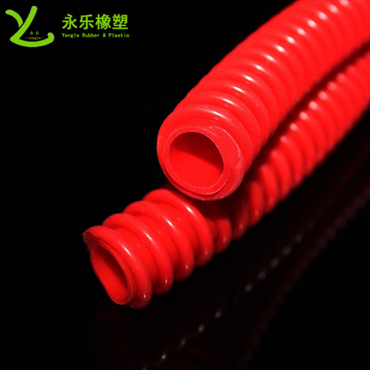 擠出醫(yī)用硅膠波紋管，紅色硅膠波紋管，耐高溫硅膠波紋管
