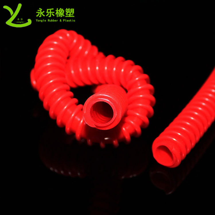 擠出醫(yī)用硅膠波紋管，紅色硅膠波紋管，耐高溫硅膠波紋管