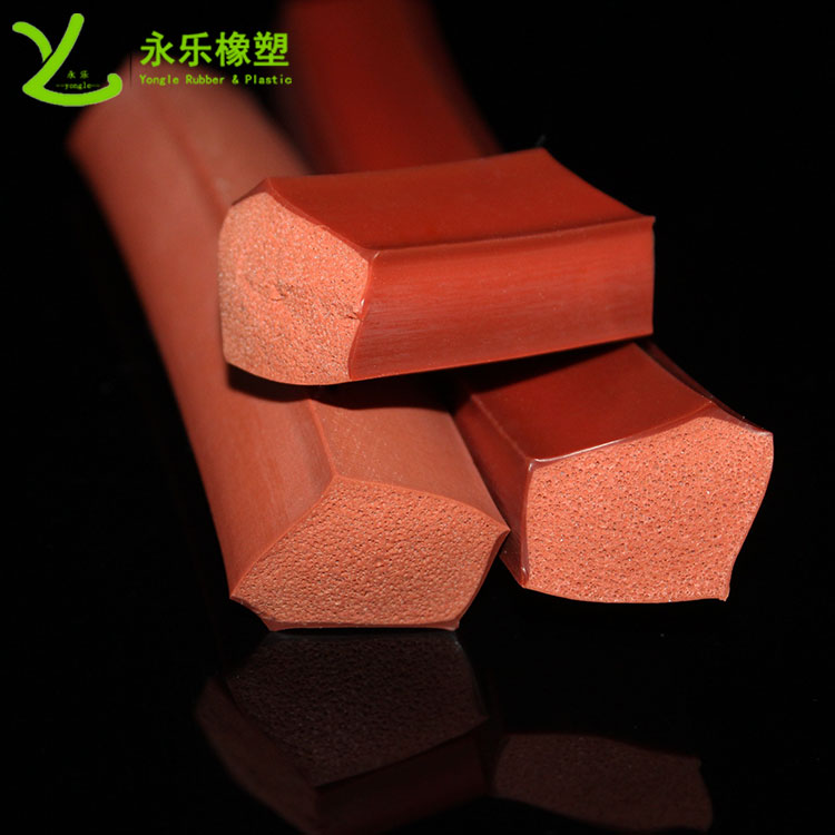 擠出復合發(fā)泡硅膠條，耐高溫復合發(fā)泡硅膠條，耐老化復合發(fā)泡硅膠條